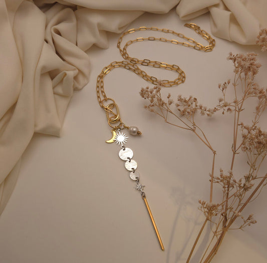 Rhea Necklace - Where moonlight meets the sea within