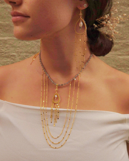 Riina Necklace Earring Set - Own your light — it was never meant to be dimmed.